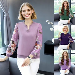 【M-6XL】Елегантна риза от шифон с V-образно деколте