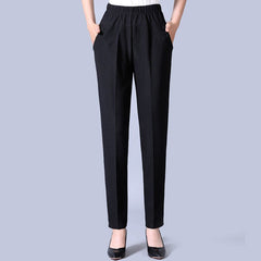 30% OFF✅👖【XL-5XL】Големи панталони за жени на средна и по-възрастна възраст, прави панталони, свободна кройка, ежедневни, стройни 【45-87,5 кг】