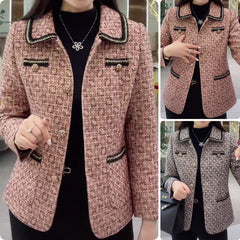 💖💥【M-4XL】Ново модерно дамско вълнено яке с ревер в стил есен и зима