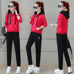 🔥【Суитшърт + панталон】Комплект спортно облекло с полар (две части)