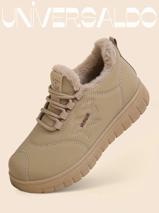 Водоустойчиви Памучни Обувки с Дебела Подметка и Подплата