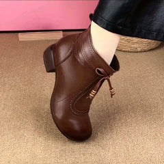 🔥🌸【Размери 35-40】Нови модерни дамски кожени ботуши