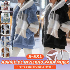 【S-5XL】Широко плюшено яке с качулка и джобове с цип