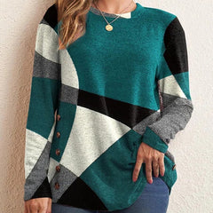 Нова дамска тениска с дълъг ръкав с щампа