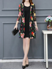 Дантелено Яке с Мрежест Дизайн и Средна Дължина