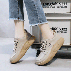 【35-40】2025 Ретро обувки с дебела подметка с кръгли пръсти Дамски удобни ежедневни обувки