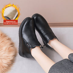 ❄️Ново зимно постъпление🔥Дамски памучни обувки с поларена подплата, топла кожа, нехлъзгаща се, мека подметка🎀