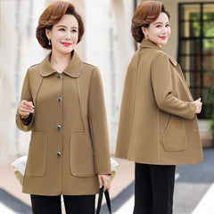 【M-4XL】Ново модно едноцветно палто с ревер