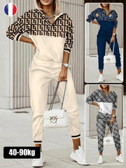 🔥Удобен и дишащ стилен комплект от две части с щампа