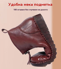 🔥Дамски зимни ботуши с мека подметка и цип, стилни и удобни.