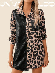 Блуза с Леопардов Принт, Ламарина и Копчета