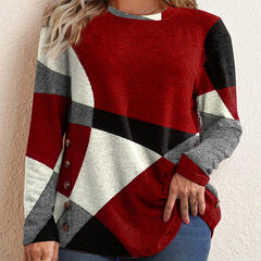 Нова дамска тениска с дълъг ръкав с щампа