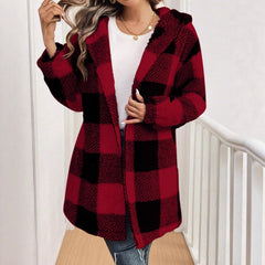 🎄 Коледна промоция 🎅 Ново яке с каре и свободна кройка - плетена якета с комбинирани цветове