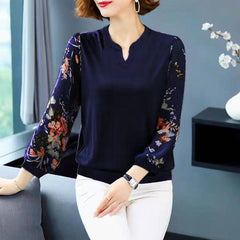 【M-6XL】Елегантна риза от шифон с V-образно деколте