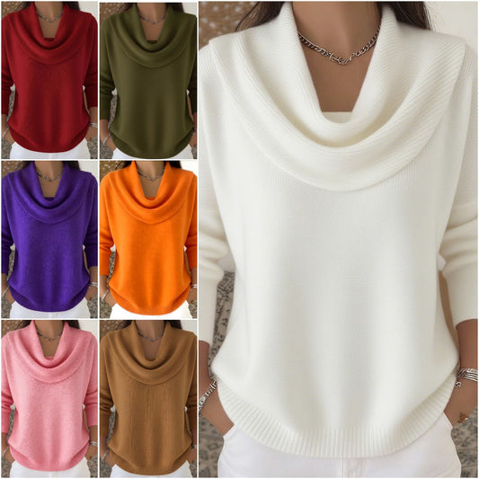 50% ОТСТЪПКА🔥🌷【S-3XL】⛄✨Нови есенно/зимни модерни дамски едноцветни плетива