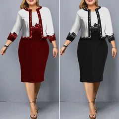 【40-100kg】Дамско облекло от две части, модерно и елегантно, професионален стил. (топ + пола)