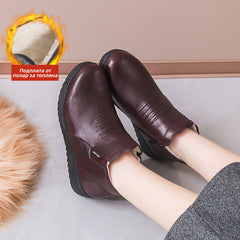 ❄️Ново зимно постъпление🔥Дамски памучни обувки с поларена подплата, топла кожа, нехлъзгаща се, мека подметка🎀