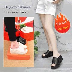 🔥Горещи продажби🔥👡【35-42】Дамски сандали на платформа с мека подметка – Височина на тока: 5,5 см