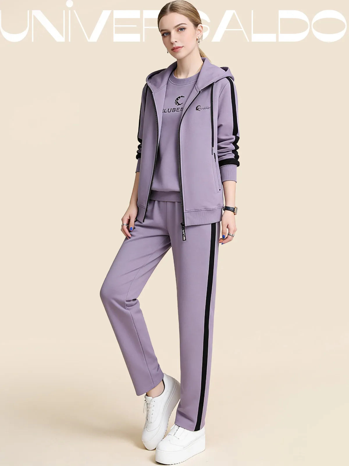 🔥⛄【M-4XL】 Тричастиен спортен комплект за ежедневно носене【Яке + тениска + панталони】