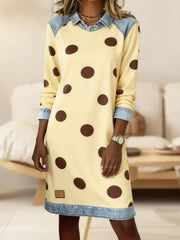 【S-2XL】👗 Нова есенна рокла с дълги ръкави за пълни размери