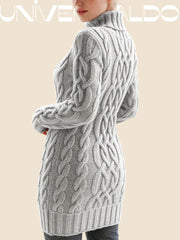 🔥【50% ОТСТЪПКА】Есенно-зимен пуловер с висока яка, свободна кройка и топъл трикотаж