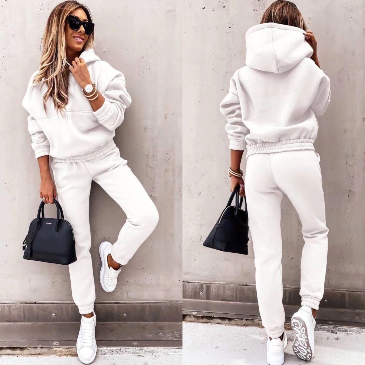 💕 【S-XL】Елегантен, двукомпонентен спортен комплект с дълги ръкави, удобен, стилен и комфортен, идеален за ежедневна употреба на открито.