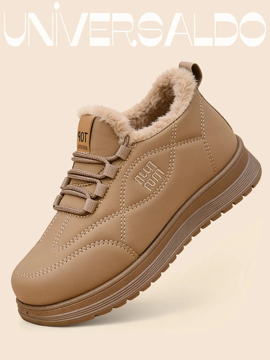 Зимни Памучни Обувки с Мека и Дебела Подметка Без Връзки