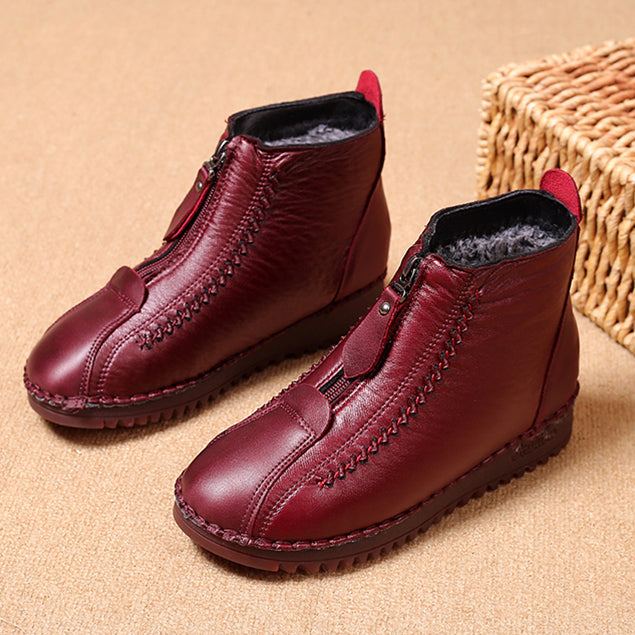 🔥Дамски зимни ботуши с мека подметка и цип, стилни и удобни.