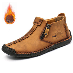 🥾Ръчно изработени мъжки ботуши Martin от естествена кожа с подплата и пух