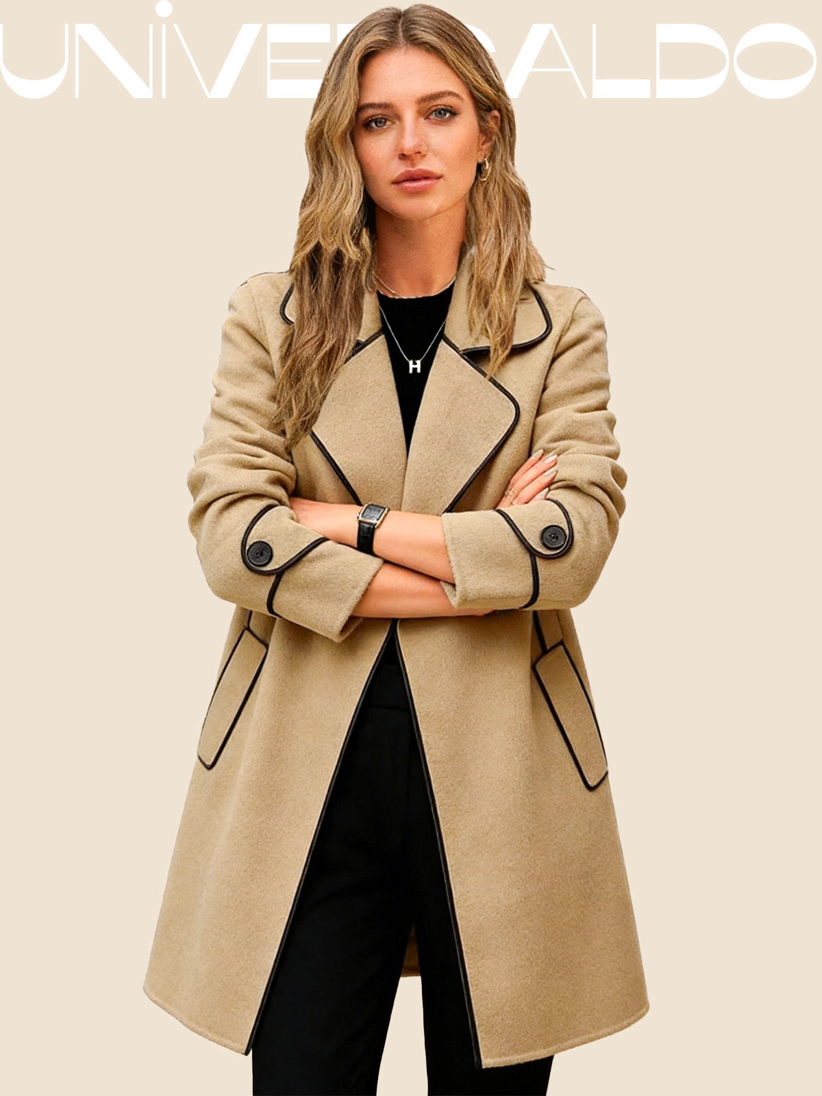 Дамско двулицево кашмирено палто