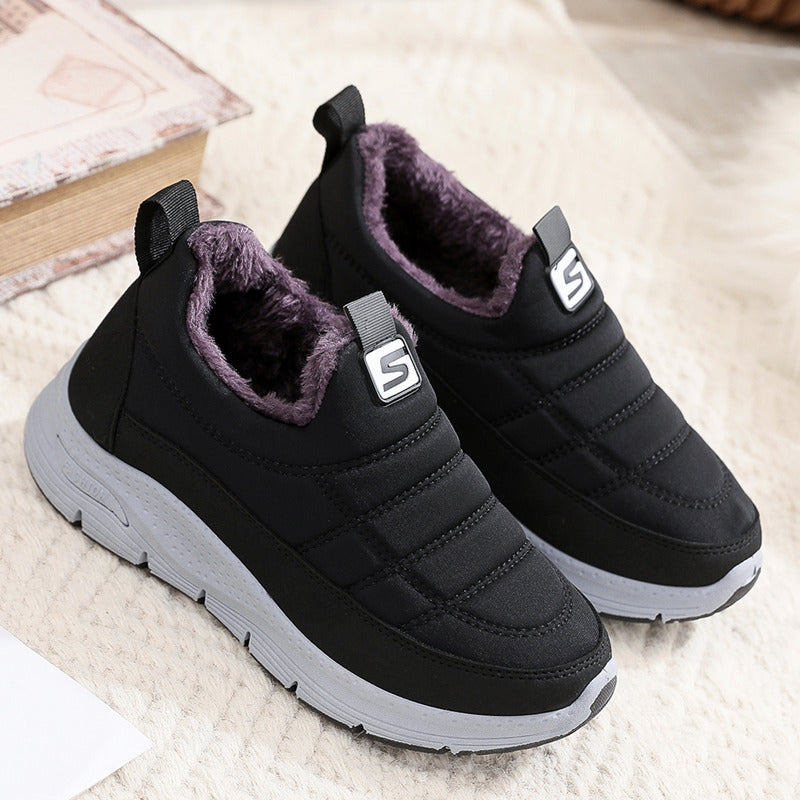 【35-40】Водоустойчиви, неплъзгащи се, удебелени памучни обувки, обувки за сняг, обувки за сняг