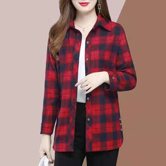 💕【XL-5XL】Нови модерни и универсални есенни дамски карирани ризи