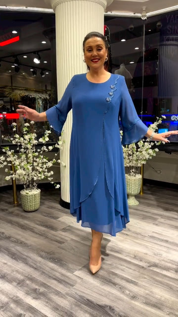 【S-5XL】❤️🔥Нова висококачествена шифонена рокля