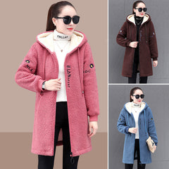 【M-4XL】Зимно ново модерно широко яке от дебел агнешки полар