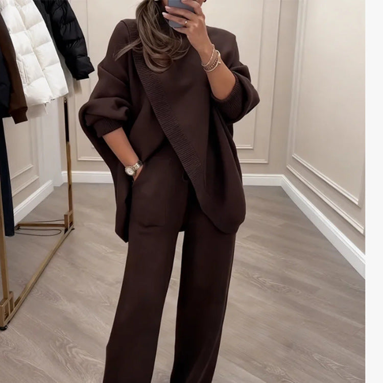 2-Частен Комплект в Един Цвят с Прилепнал Крой