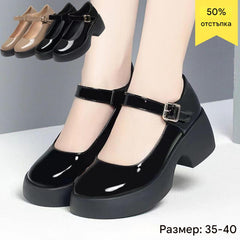 🔥Нова промоция💥 Дамски обувки на висок ток с платформа и кръгли пръсти