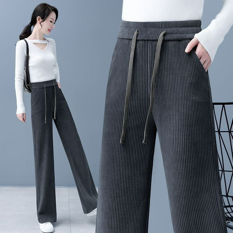🔥【M-3XL】【40-110KG】👖Нови дамски еластични широки панталони