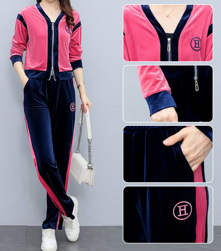 🔥Нов златен кадифен ежедневен спортен костюм