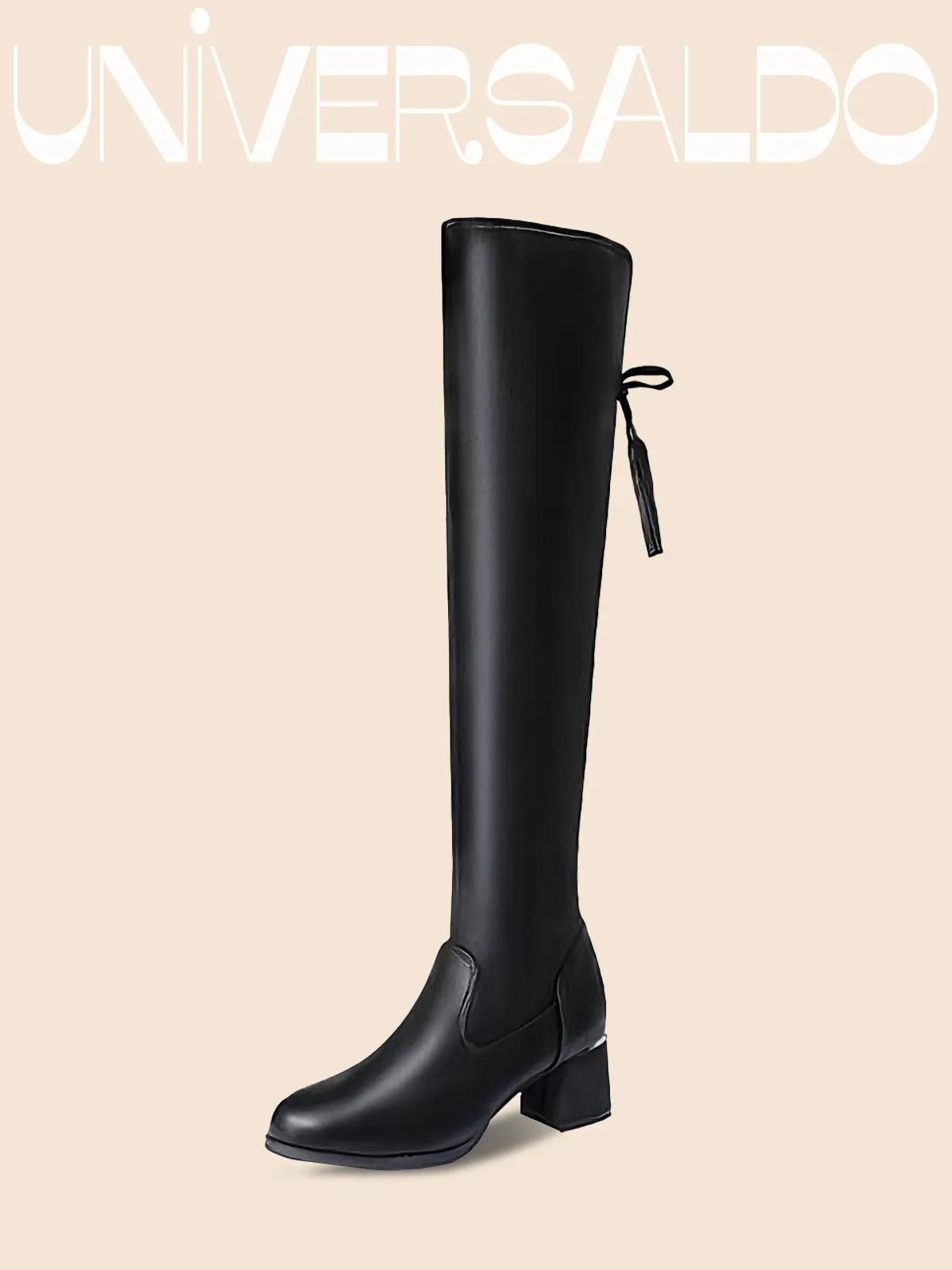 💥50% отстъпка💥 Кожени ботуши с висок ток до коляното