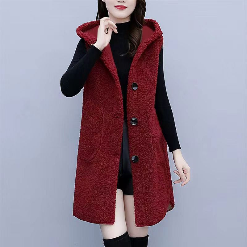 ⛄Ново зимно постъпление❄ Вълнено яке с качулка, средна дължина