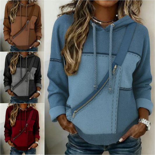 🔥【най-продавани】🎀🎀【S-5XL】Дамска блуза с качулка и дълги ръкави с принт