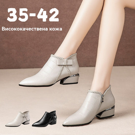 ✨Специална зимна оферта🔥Зимни вълнени ботуши със страничен цип - топли и удобни