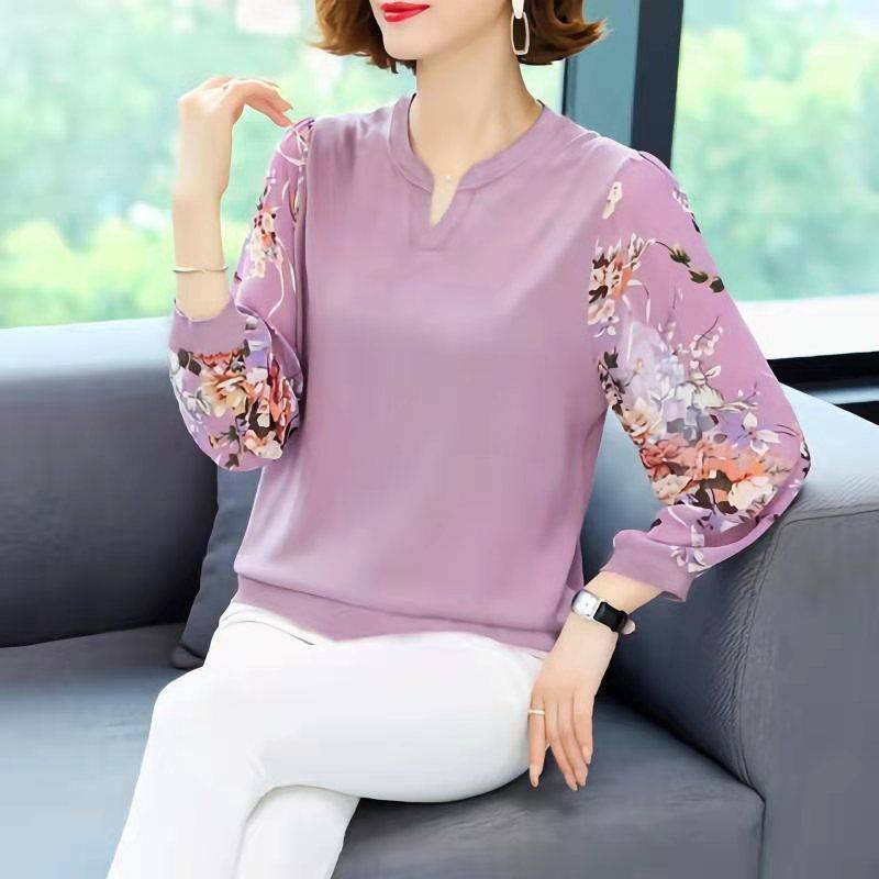 【M-6XL】Елегантна риза от шифон с V-образно деколте