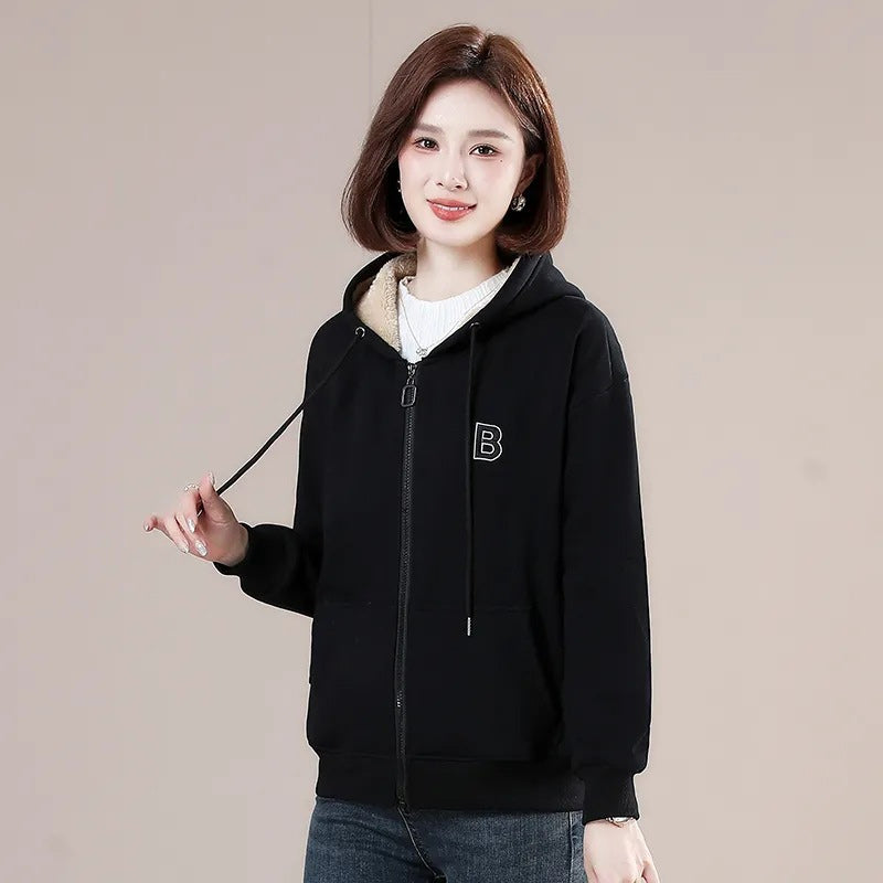 ❄️🧣Есенно-зимно топло палто с качулка и полар, подплатено с полар.