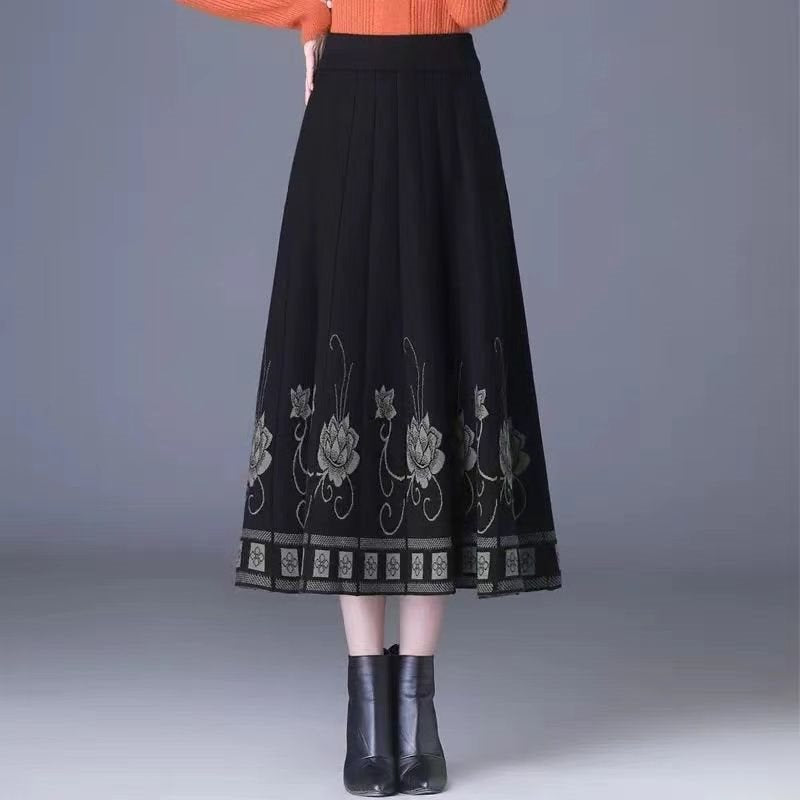 🌸🌸【S-5XL】Есенна и зимна удебелена вълнена пола