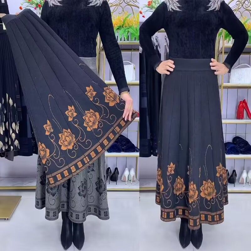 🌸🌸【S-5XL】Есенна и зимна удебелена вълнена пола