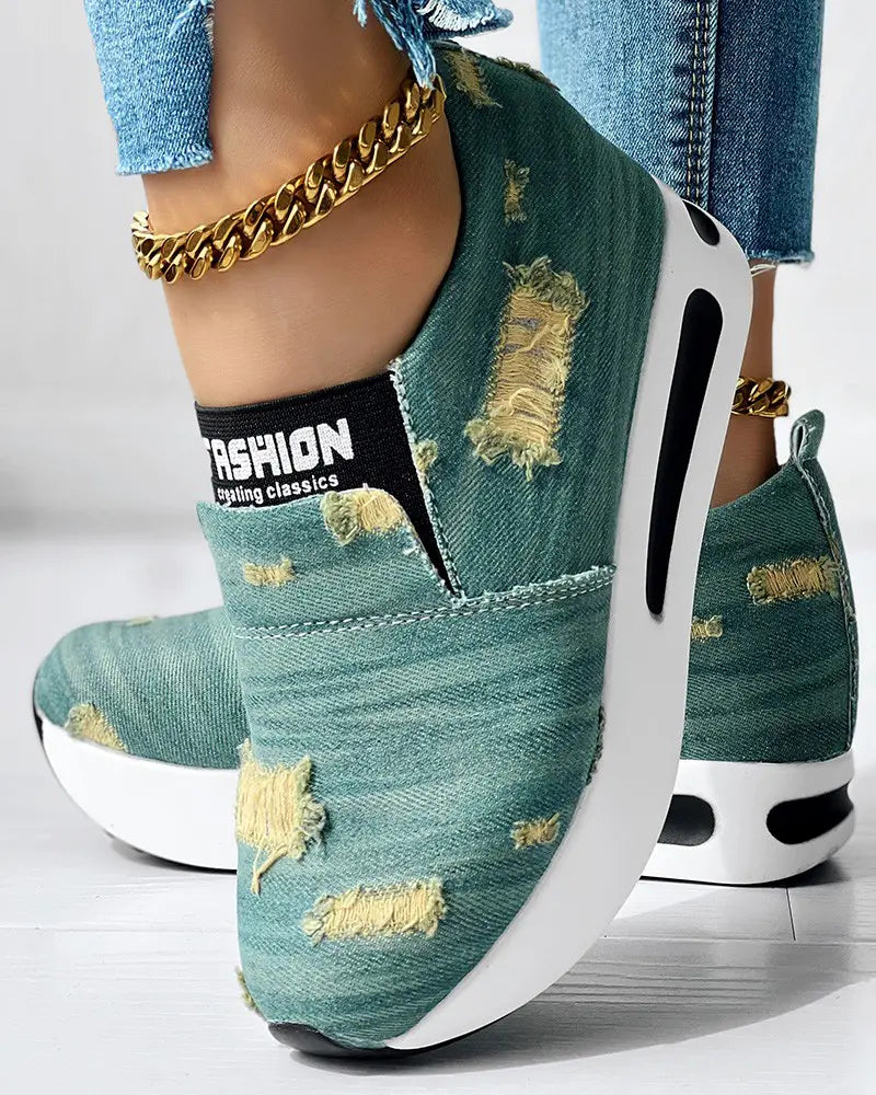 50% ОТСТЪПКА🔥Нови дамски ежедневни обувки със скрити токчета на танкетка