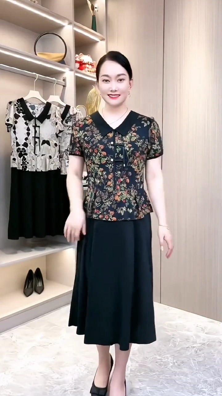 🔥【XL-6XL】💐Нова лятна модна рокля с щампа 2025【40-85 кг】
