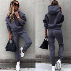 💕 【S-XL】Елегантен, двукомпонентен спортен комплект с дълги ръкави, удобен, стилен и комфортен, идеален за ежедневна употреба на открито.