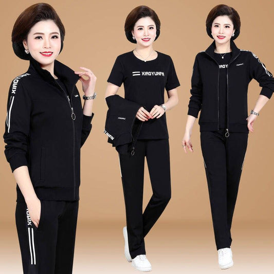 👚🌺【M-5XL】【Сако + тениска + панталон】Ежедневен спортен костюм от три части